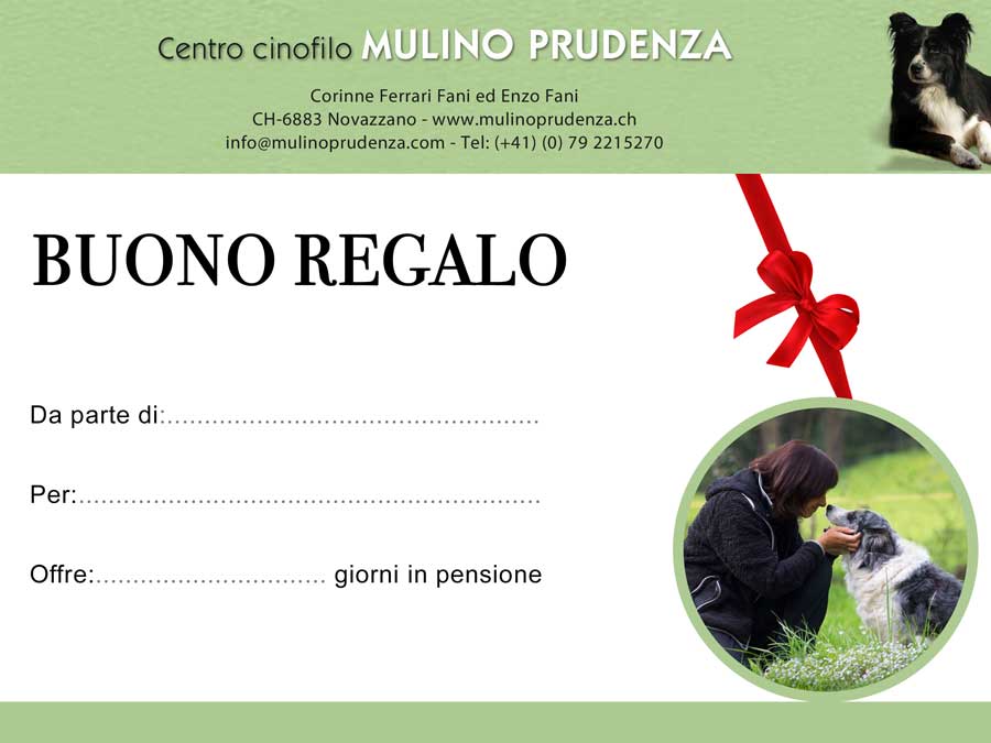 buono regalo giorni di pensione per cani